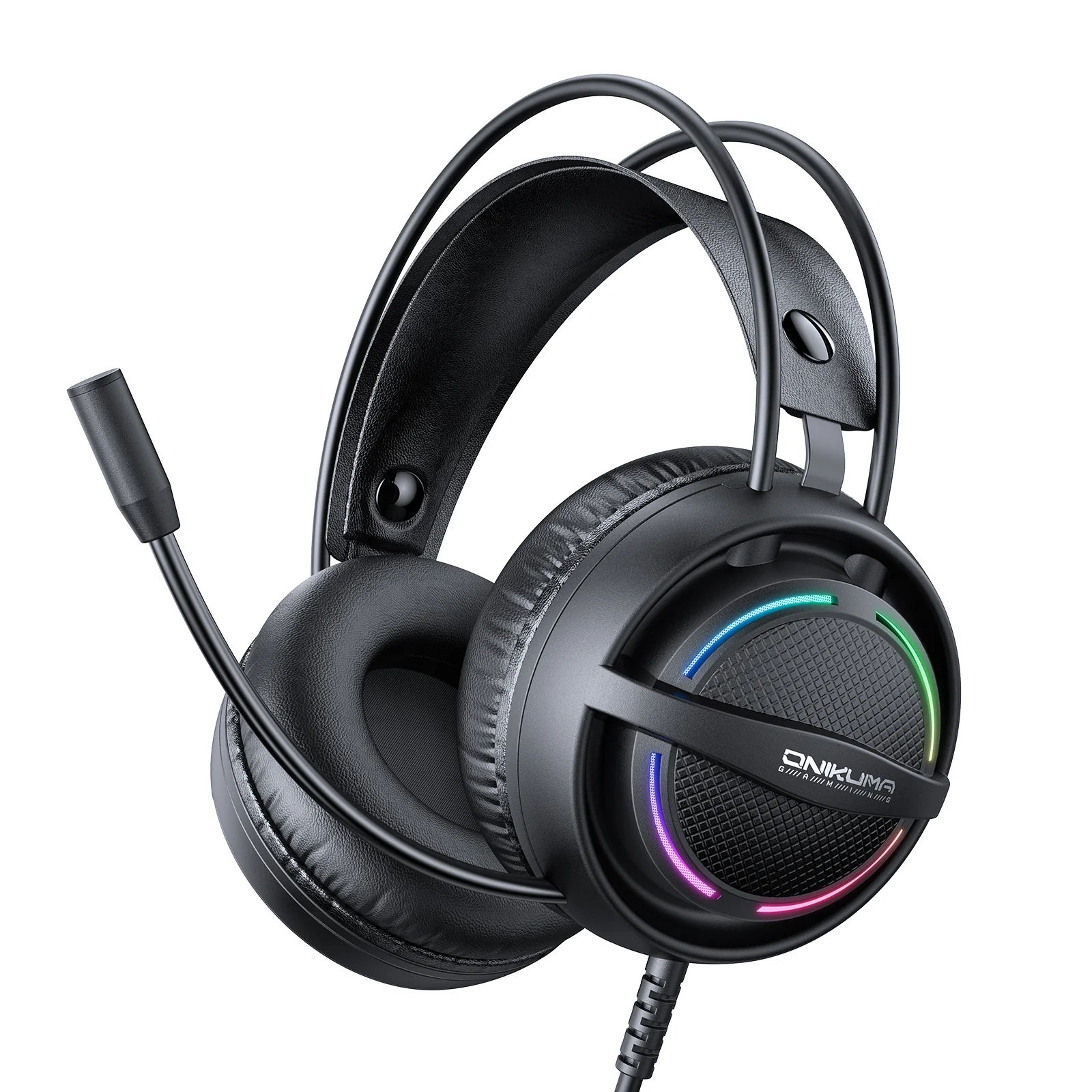 ONIKUMA X88 RGB Gaming Headset - 50mm Drivers, 360° Rotatable Mic & Comfortable Earmuffs - Image 8