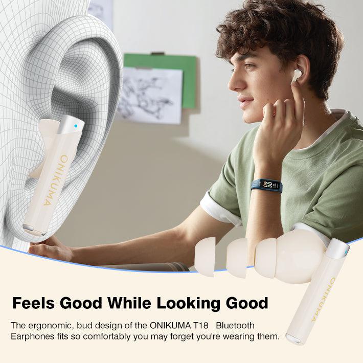 ONIKUMA T18 New In-Ear Bluetooth Earphones, Retro Style Reinvention & Innovation Sports Gaming Headset - Image 7
