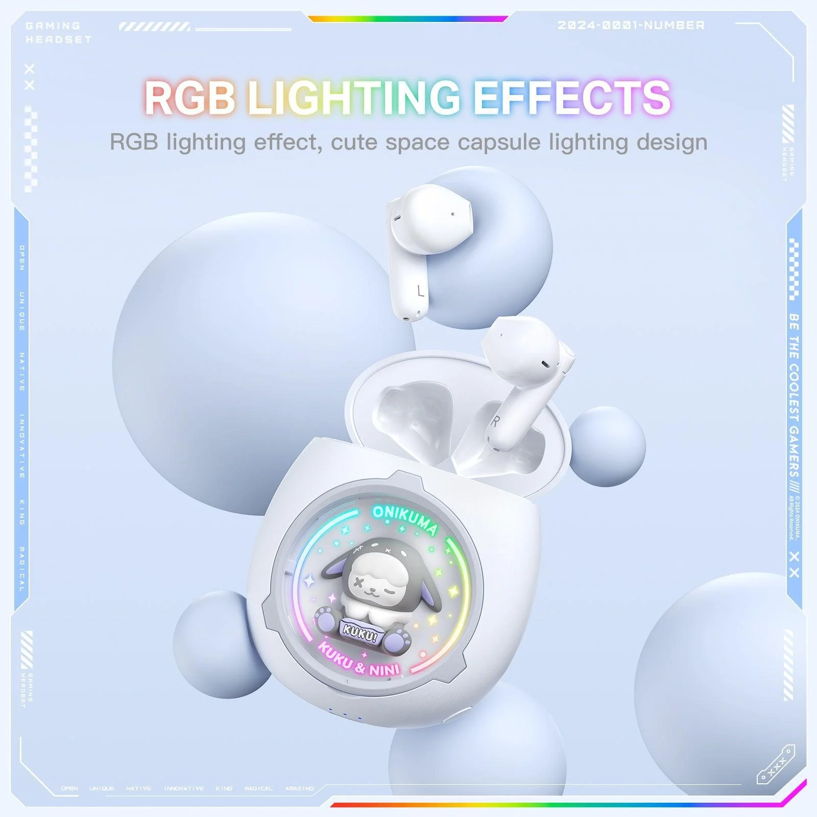 T302 Bluetooth Earphone - DIY Detachable Shells, RGB Lighting, Low-Latency Gaming & 5.3 Bluetooth - Image 14