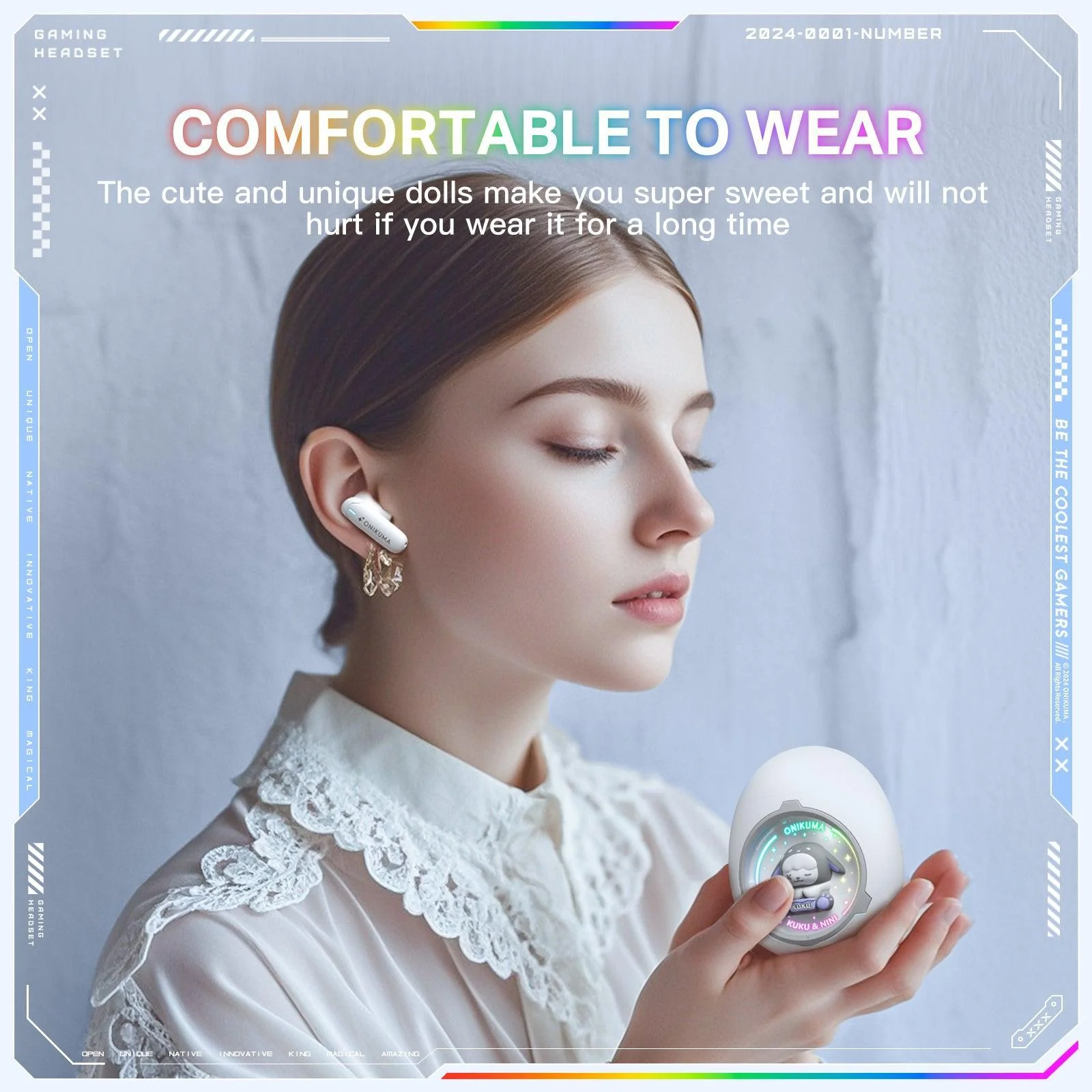T302 Bluetooth Earphone - DIY Detachable Shells, RGB Lighting, Low-Latency Gaming & 5.3 Bluetooth - Image 15