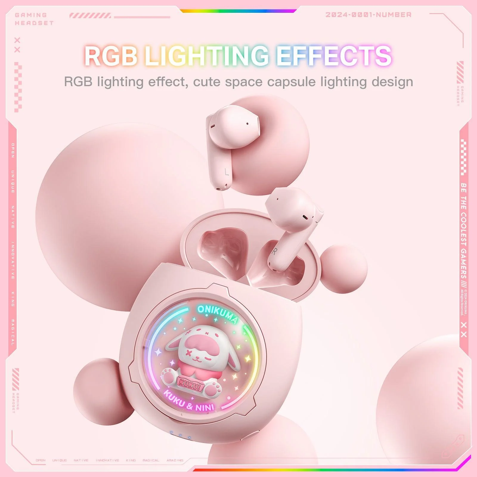 T302 Bluetooth Earphone - DIY Detachable Shells, RGB Lighting, Low-Latency Gaming & 5.3 Bluetooth - Image 5