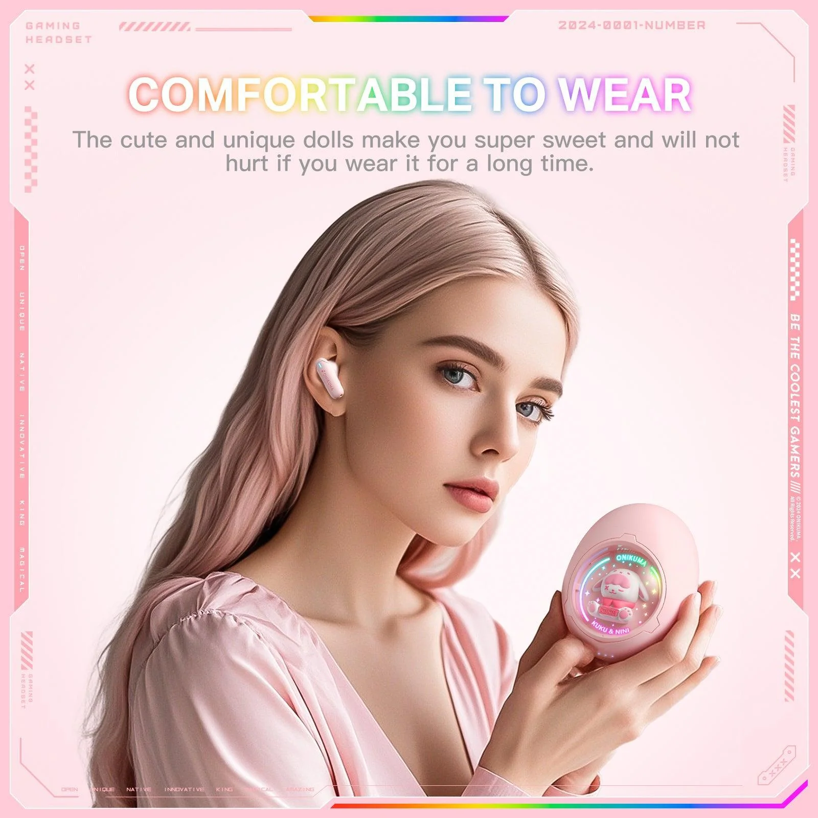 T302 Bluetooth Earphone - DIY Detachable Shells, RGB Lighting, Low-Latency Gaming & 5.3 Bluetooth - Image 6