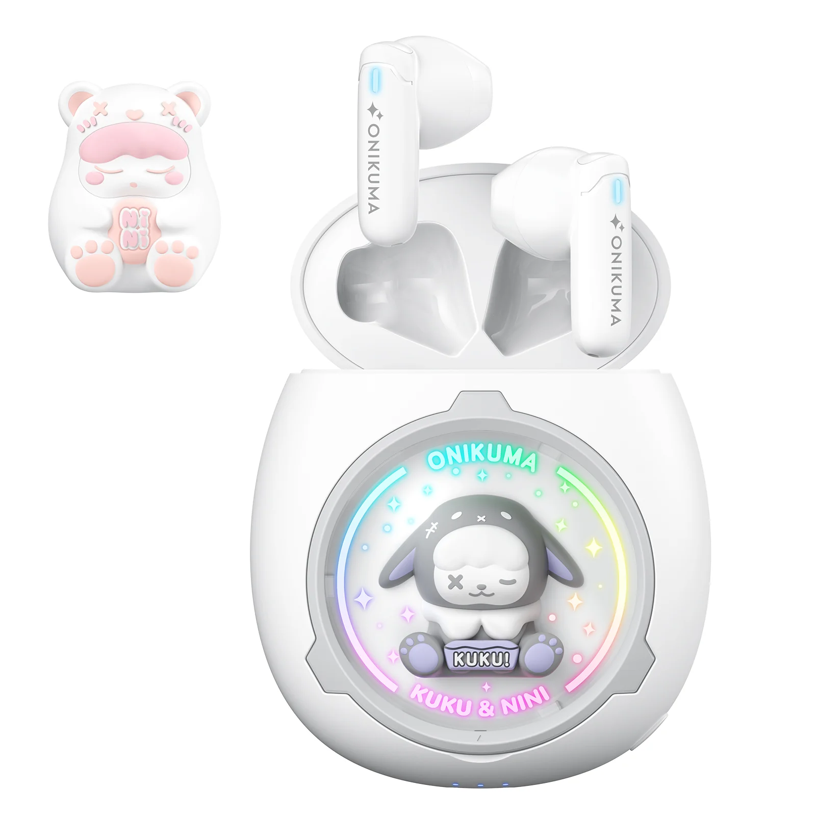T302 Bluetooth Earphone - DIY Detachable Shells, RGB Lighting, Low-Latency Gaming & 5.3 Bluetooth - Image 9